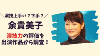 余貴美子の演技が上手いと言われる3つの理由！記事のアイキャッチ画像